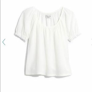Madewell Texture and thread peasant top size XL